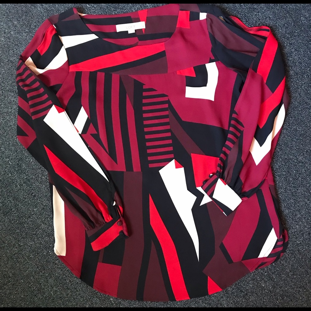 Long sleeve blouse, Loft Petite